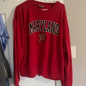 red maryland crewneck